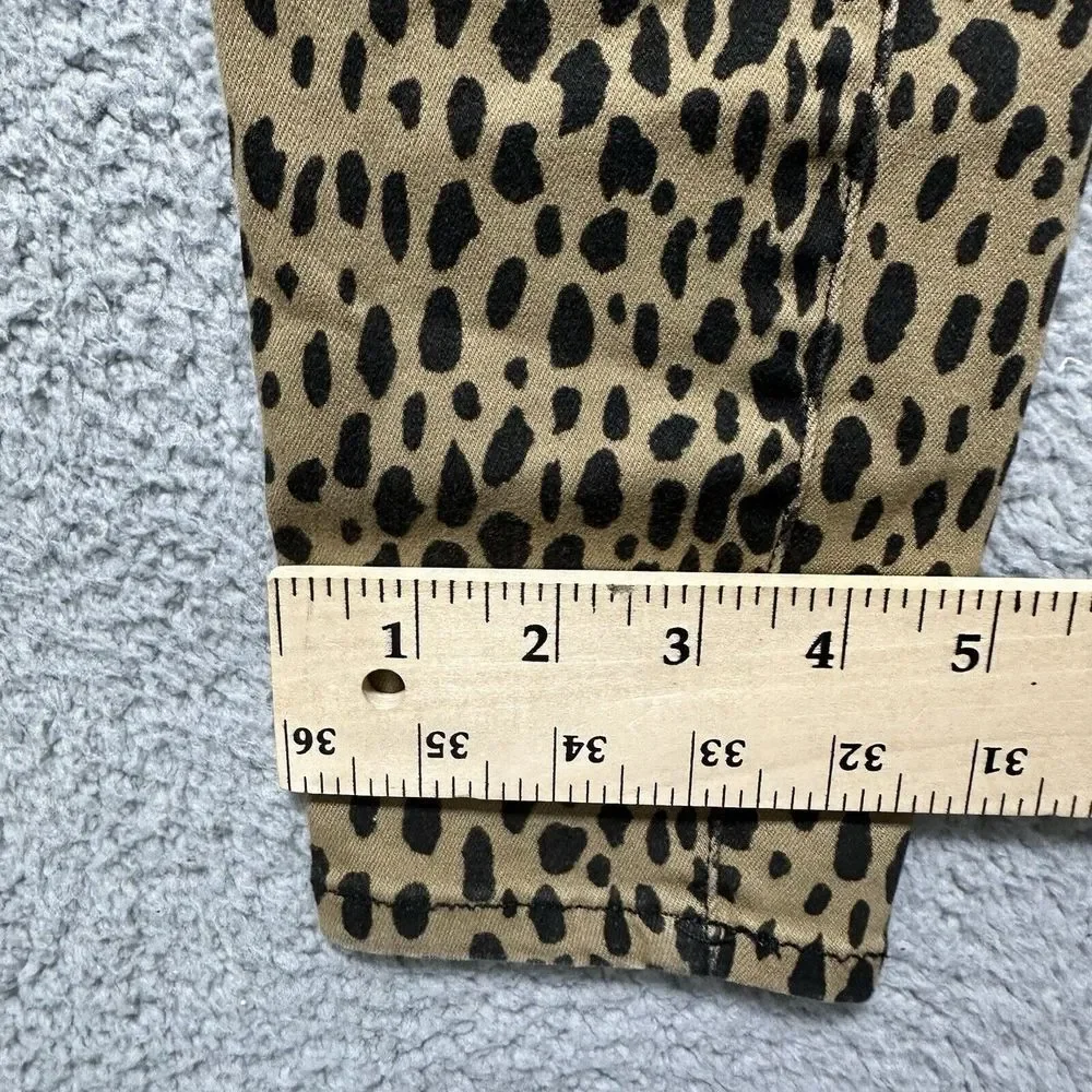 Good American Jeans Size 4 27 Good Waist‎  High Rise Skinny Leopard Print - Picture 6 of 10